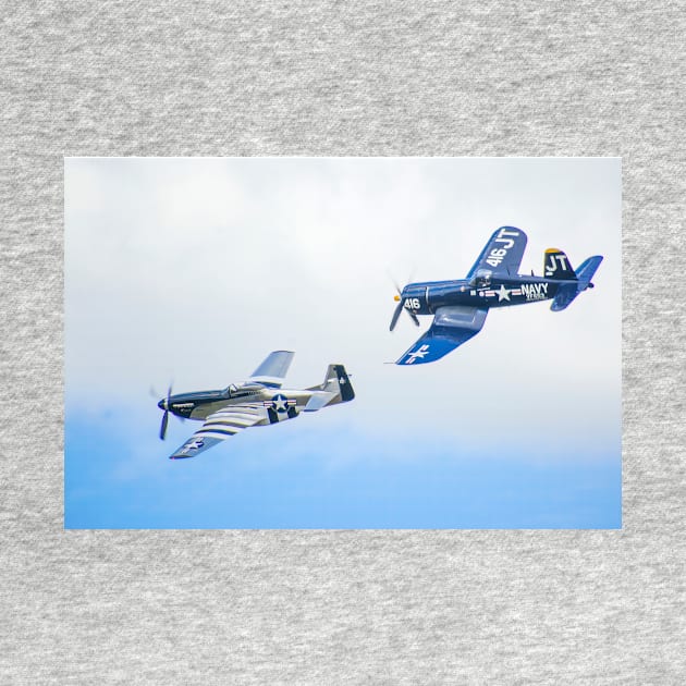 A P51 Mustang with an F4U Corsair by joesaladino